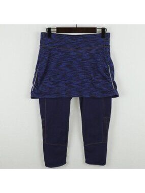 Athleta Aurora Contender 2 in 1 Women's Small Purple Skirted Athletic Leggings